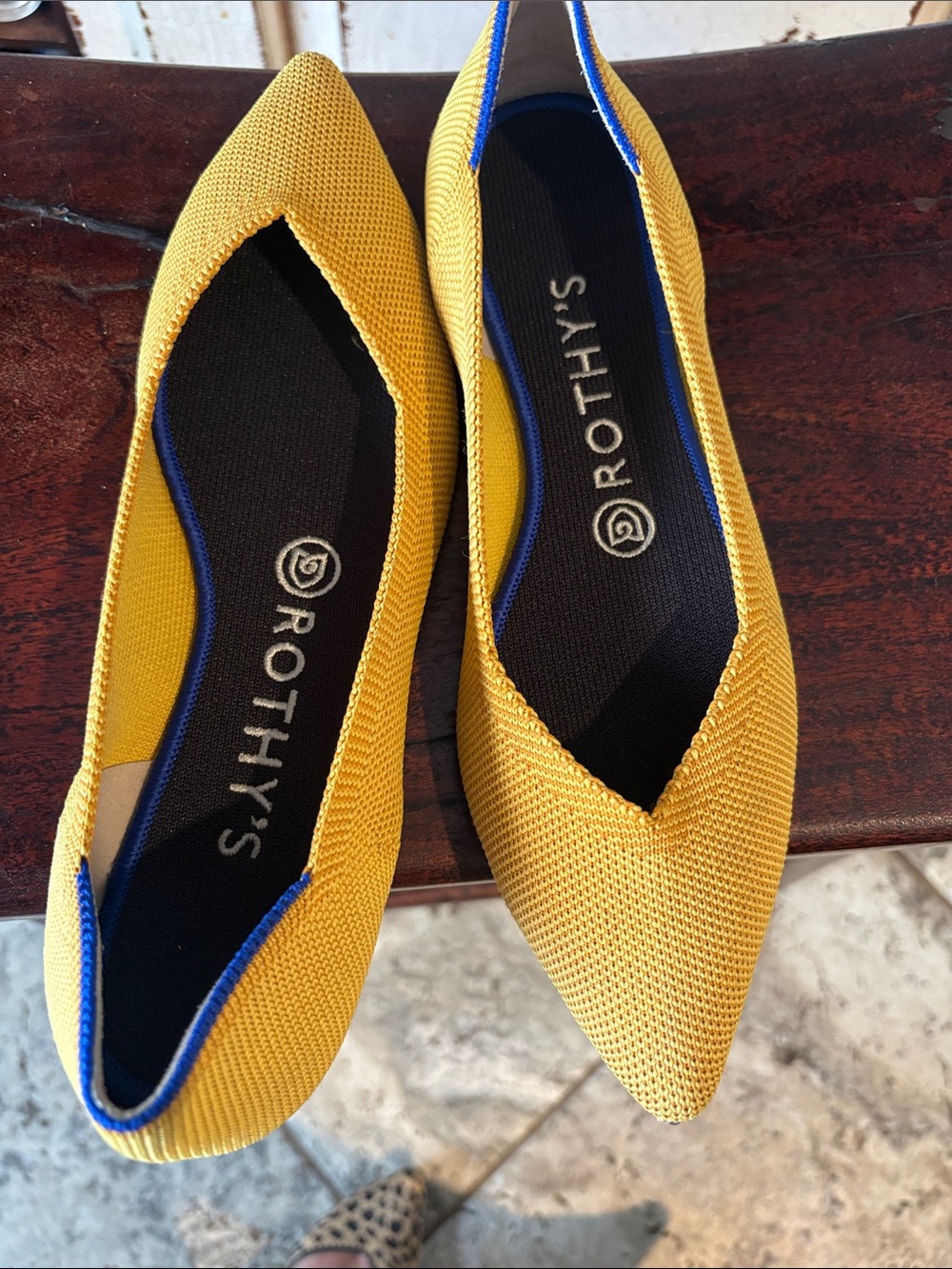 Rothy's Marigold Yellow The Point Pointy Toe Ballet Flat Size 7.5 - Picture 5 of 7